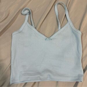 aritzia blue bow tank